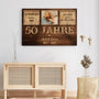 1131CGE3 Personalisierte Geschenke Leinwand Familie Opa Oma 50 Jahrestag