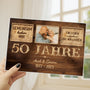 1131RGE3 50 jahre verheiratet spruch personalisierte acryl plakette mit foto paar zum jahrestag 1131R6M5G