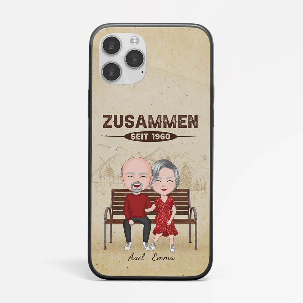 1197FGE2 Personalisierte Geschenke Handyhulle Zusammen Grosseltern Paar