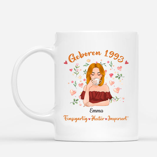 1232MGE1 personalisierte geboren in 1993 blatter tasse_362e3de0 b5e4 4d49 ba8d f17200114b5e
