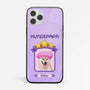 1258FGE1 personalisierte susse hundepapa lila iphone 12 handyhulle
