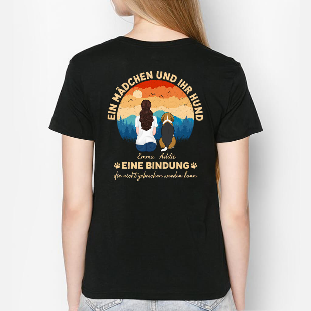 1262WGE2 personalisierter ein madchen und ihr lieber hund pullover