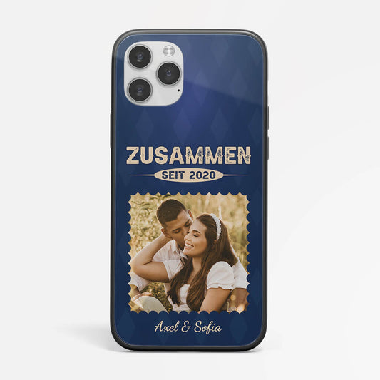 1274FGE1 personalisiertes zusammen seit 2020 rot iphone 12 handyhulle