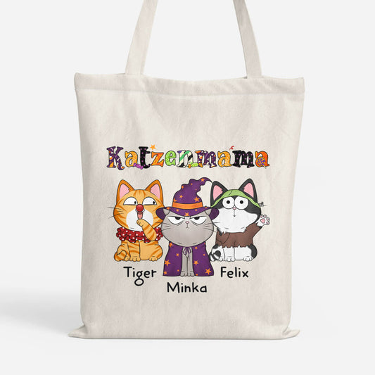 1311BGE1 personalisierte katzenmama halloween tragetasche