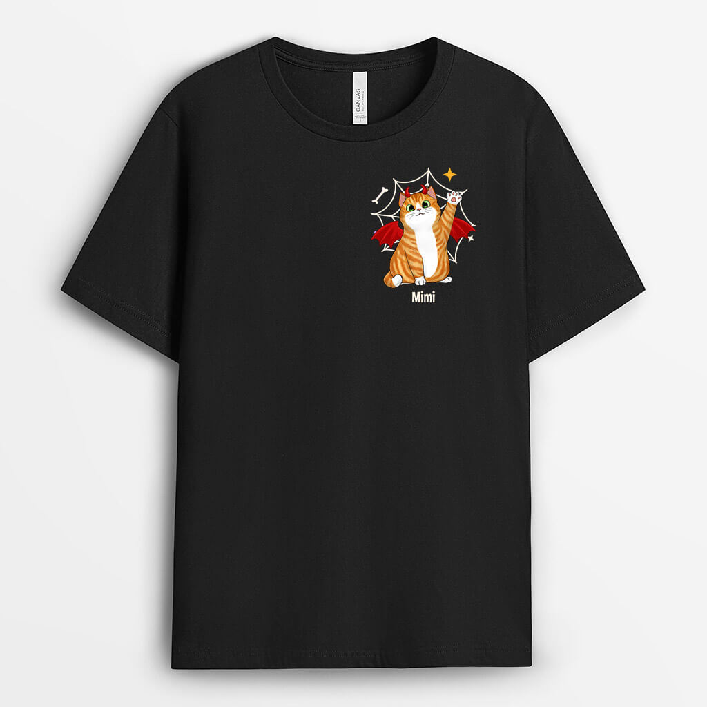 1347AGE2 personalisiertes teufel hund halloween t shirt