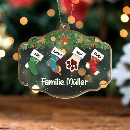 1414OGE2 personalisiertes die familie zu weihnachten ornament