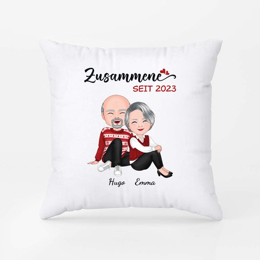 1470PGE2 zusammen seit weihnachten personalisiertes kissen fur paare 1470p