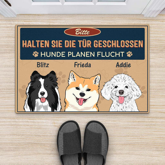 1502DGE2 personalisierte bitte tur geschlossen halten hunde planen ihren  ausbruch fussmatte_de8c4c27 be54 4195 84bf 9c198593c0a2