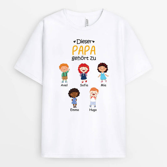 1507AGE1 personalisiertes dieser opa gehort zu mit handabdruck t shirt