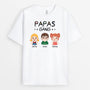 1527AGE1 personalisiertes papas bande mit weltkarte t shirt
