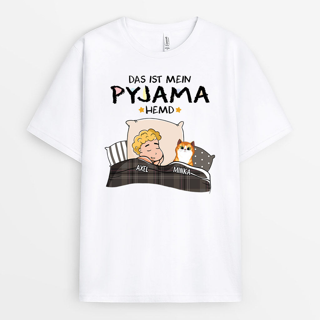 1530AGE2 personalisiertes das ist mein pyjama hemd mit katze t shirt