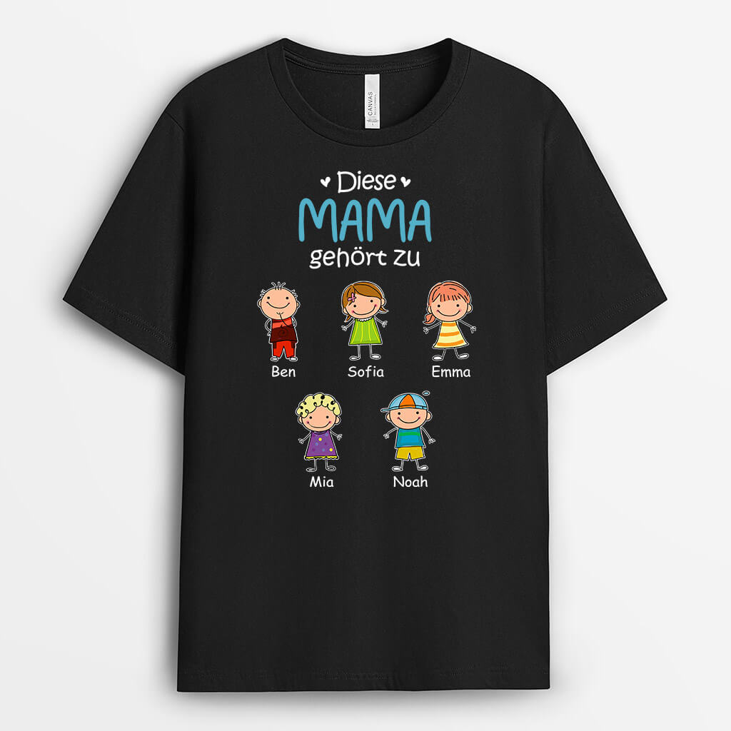 1551AGE1 personalisiertes diese mama oma gehort zu t shirt