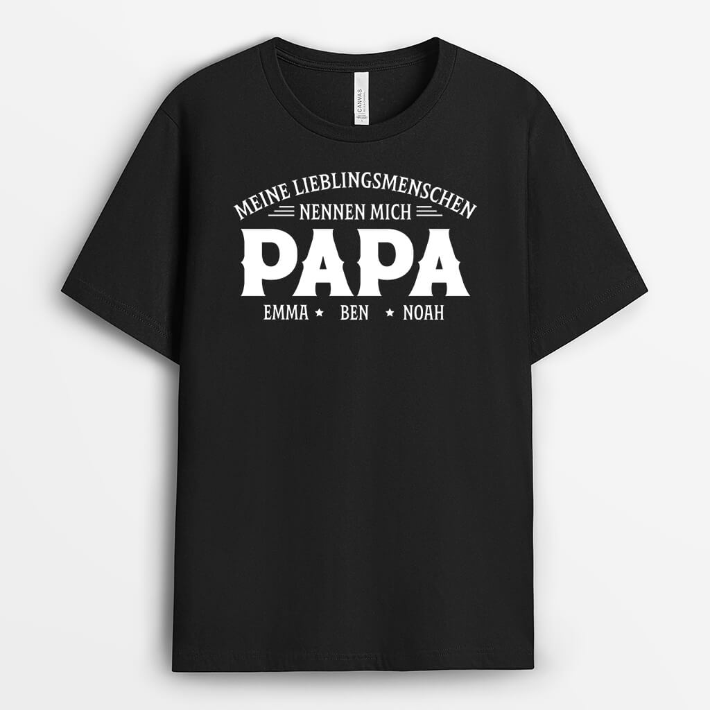 1601AGE2 personalisiertes meine liebsten nennen mich papa t shirt