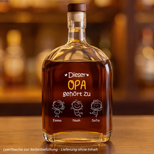 1617AGE1 dieser papa gehort zu personalisiertes geschenk  whiskyflasche papa opa mama oma 1617aitp8b