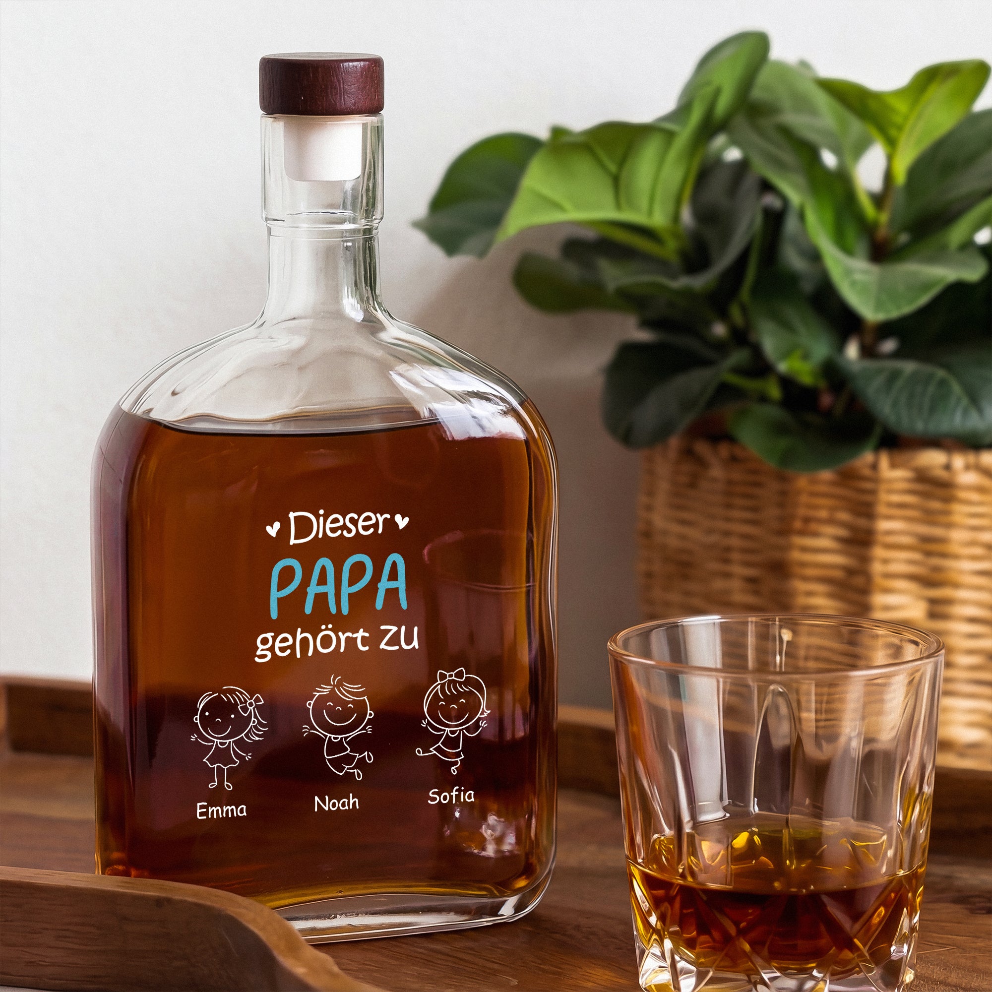 1617AGE2 dieser papa gehort zu personalisiertes geschenk  whiskyflasche papa opa mama oma 1617aitp8b