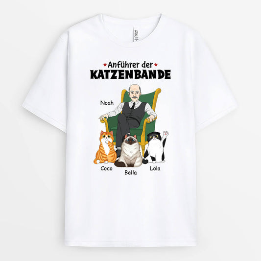 1625AGE2 personalisiertes anfuhrer der katzenbande t shirt