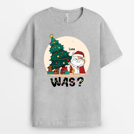 1649AGE2 personalisiertes katze was t shirt