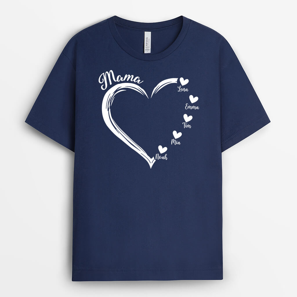 1686AGE2 personalisiertes oma mit herz t shirt