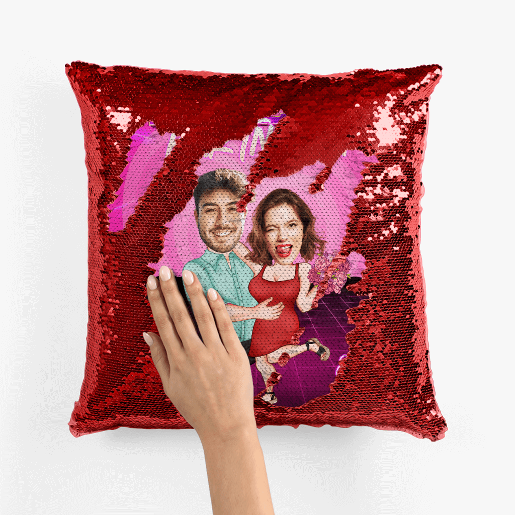 1783PGE2 personalisiertes der perfekte partner pailletten kissen