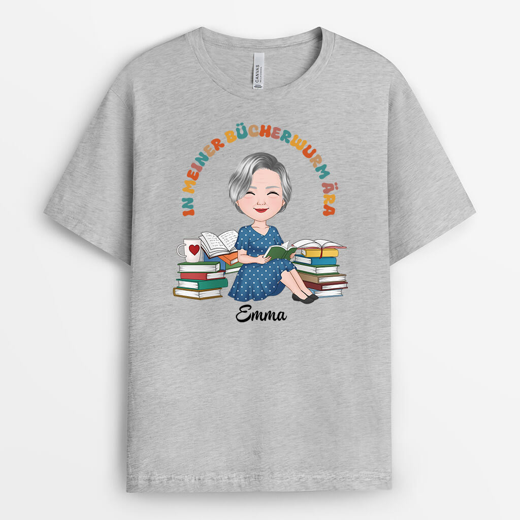 1898AGE2 personalisiertes in meiner bucherwurm ara t shirt