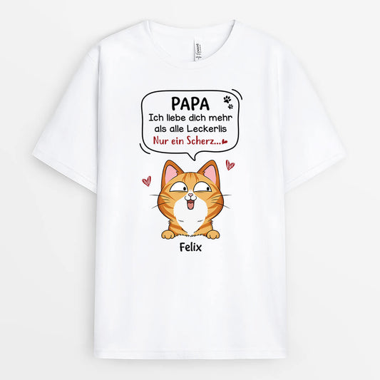 1928AGE2 personalisiertes ich liebe dich mehr als alle leckerlis t shirt