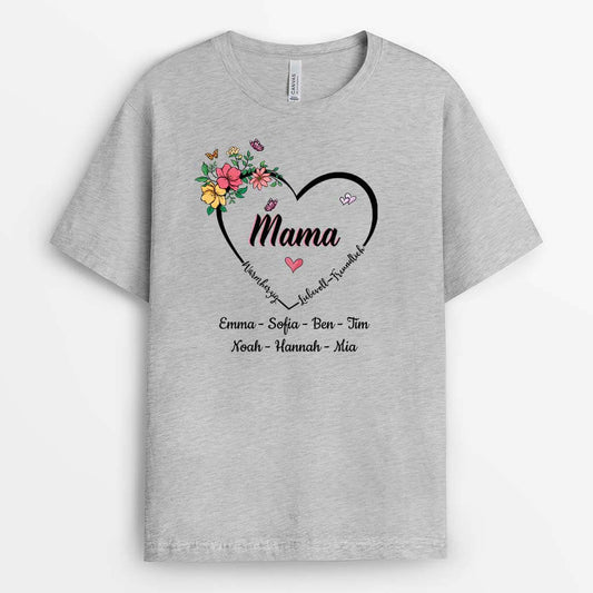 1954AGE1 personalisiertes oma warmherzig liebevoll freundlich t shirt