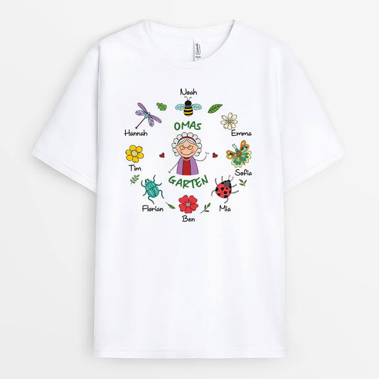 1959AGE1 personalisiertes omas mamas garten t shirt