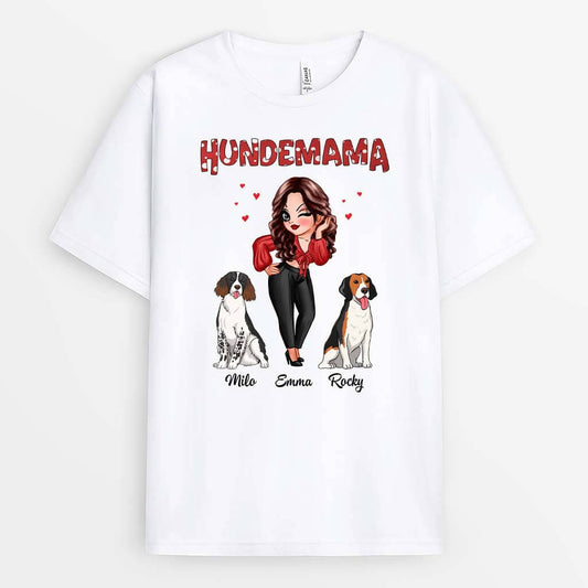 1964AGE1 personalisiertes hundemama t shirt