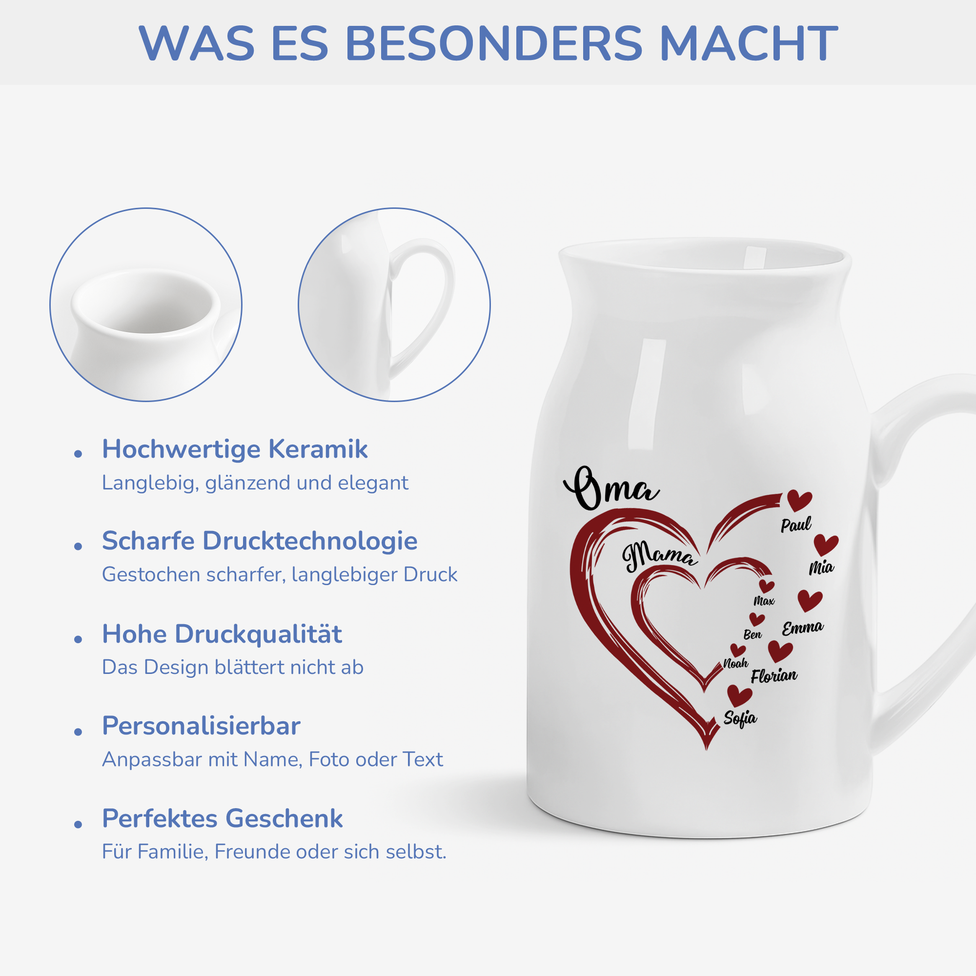 1969OGE4 oma mama kinder keramik vase personalisiert_ oma 1969OKN7A