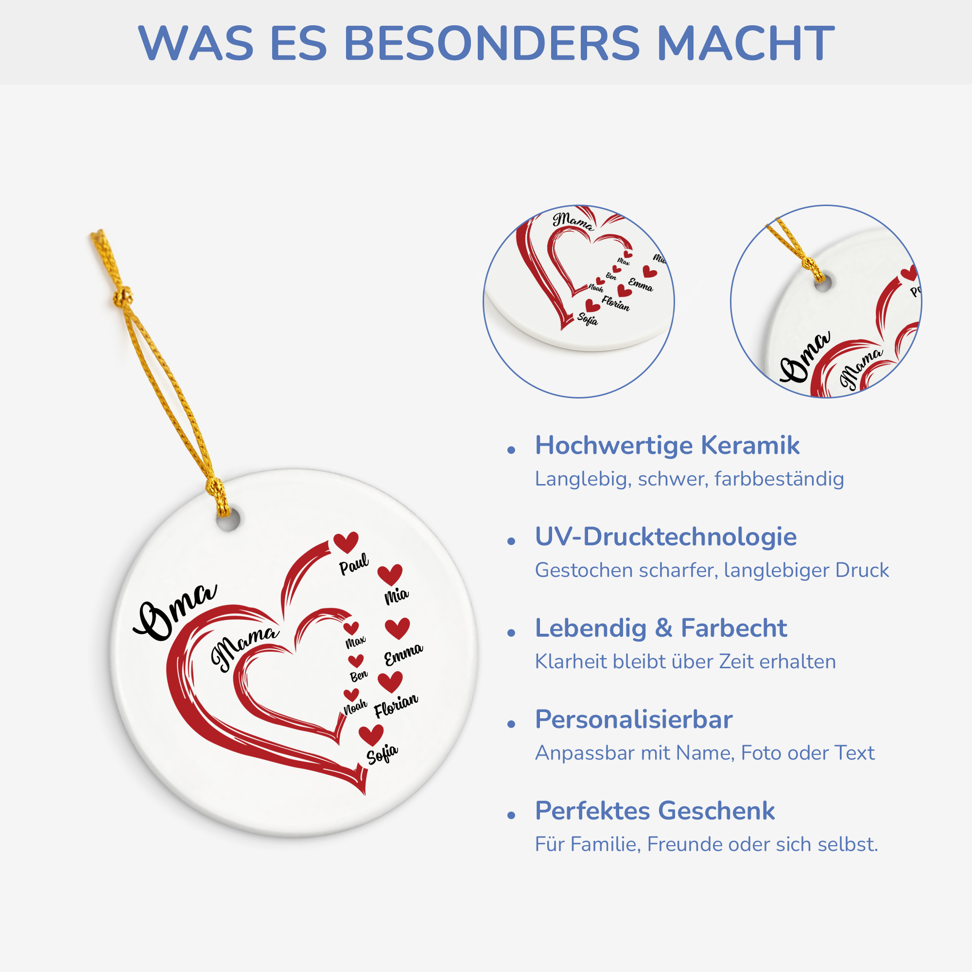 1969OGE4 oma mama kinder personalisierte keramik ornamente_ oma 1969OKN7A