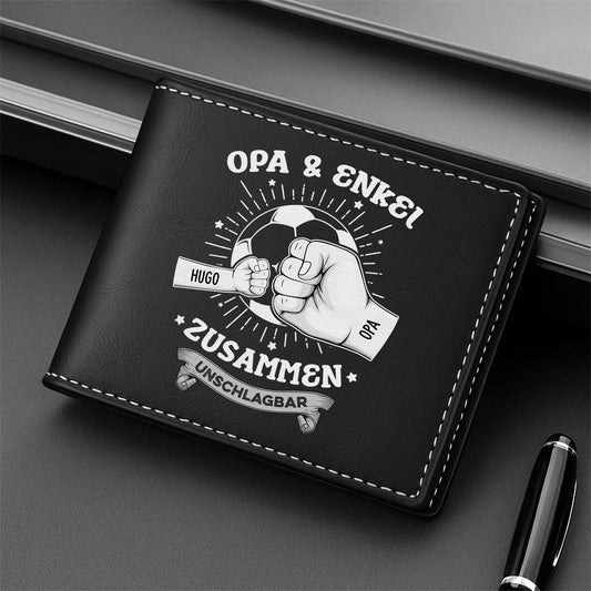 2057JGE2 papa sohn gemeinsam unbesiegbar fussball geldborse herren personalisiert_ 2057J5I7B