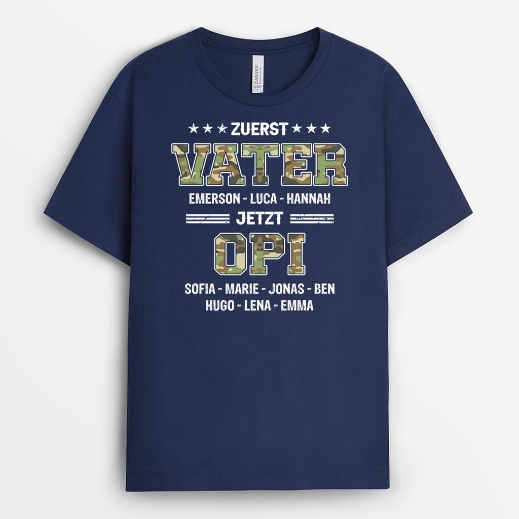 2088AGE2 personalisiertes erst dad jetzt papa t shirt