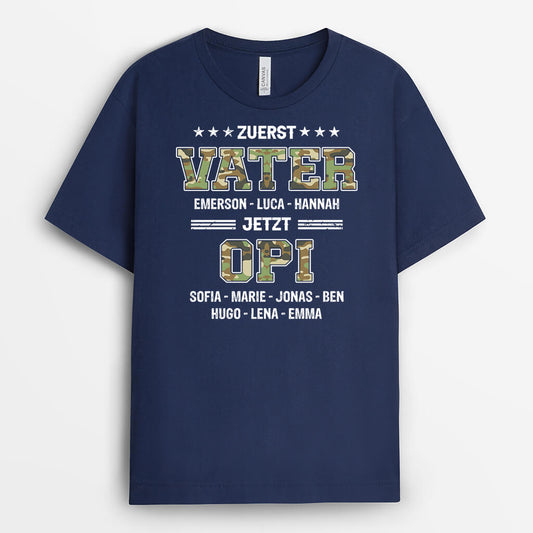 2088AGE2 personalisiertes erst dad jetzt papa t shirt