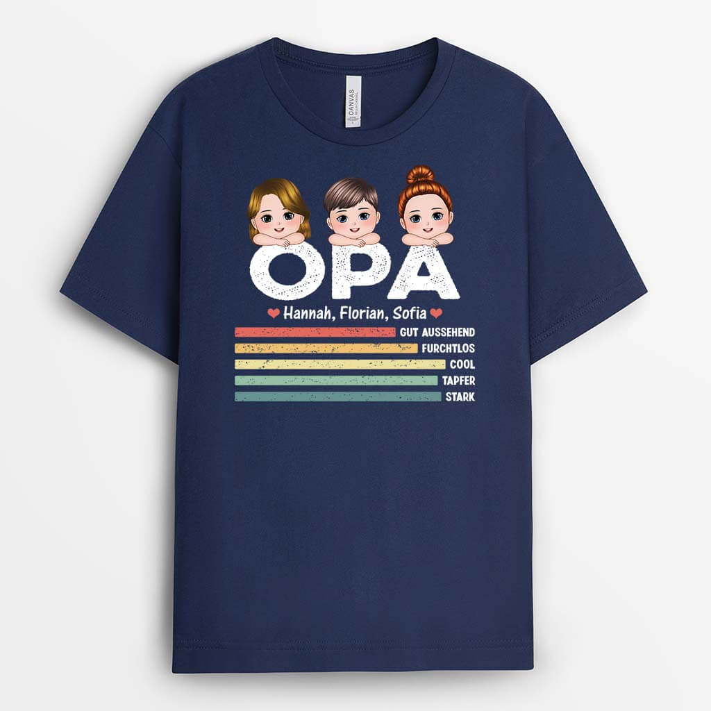 2097AGE2 personalisiertes papa kinder t shirt