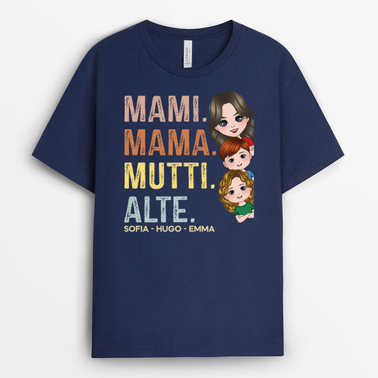 2126AGE1 personalisiertes mama sis t shirt