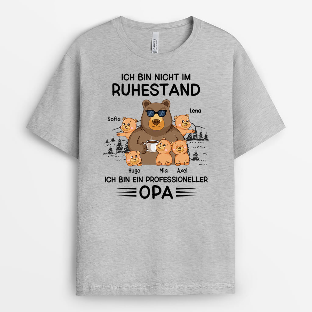 2177AGE2 personalisiertes ich bin nicht im ruhestand ich bin eine professionelle oma t shirt