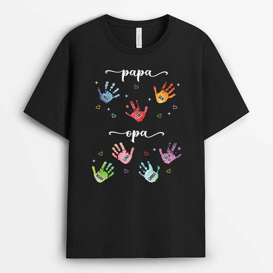 2194AGE2 personalisiertes mama oma hande t shirt