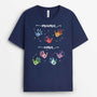 2194GE1 personalisiertes mama oma hande t shirt