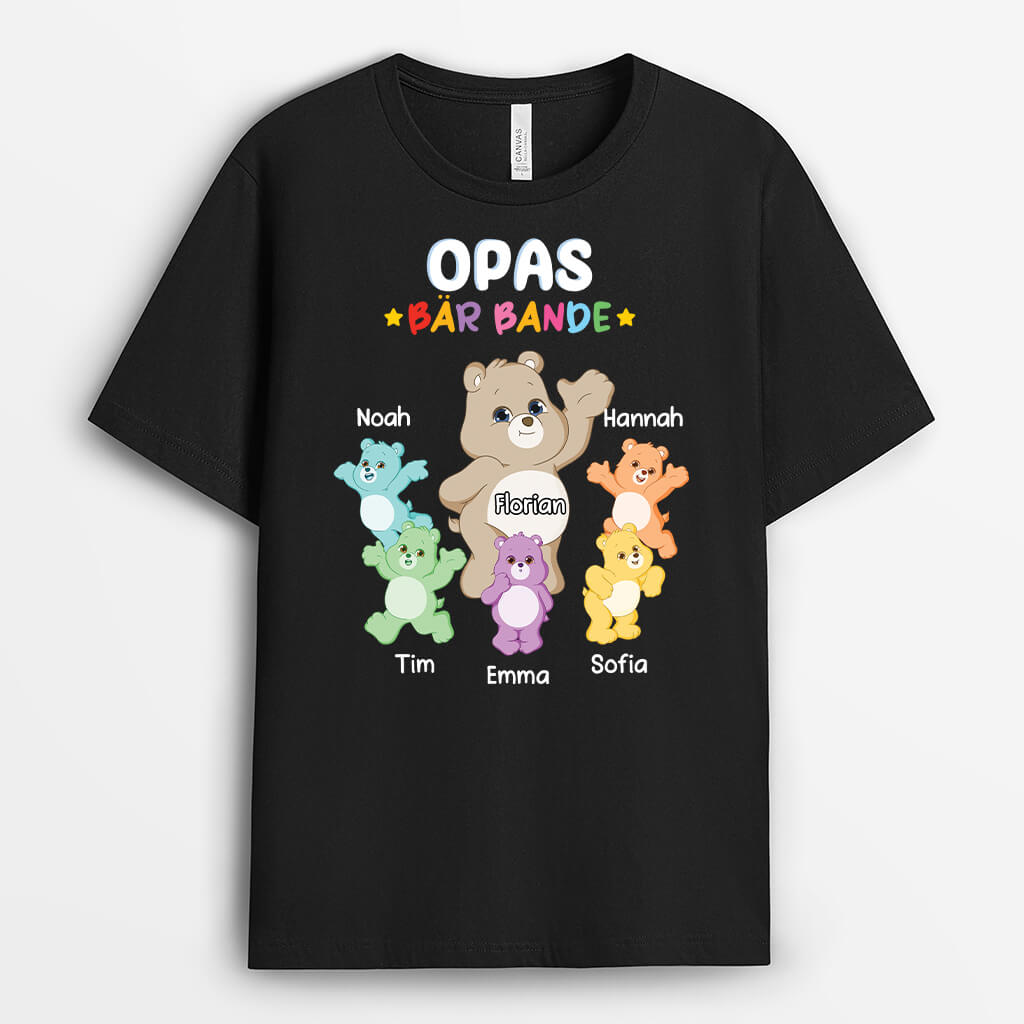 2218AGE2 personalisiertes omas bar bande t shirt