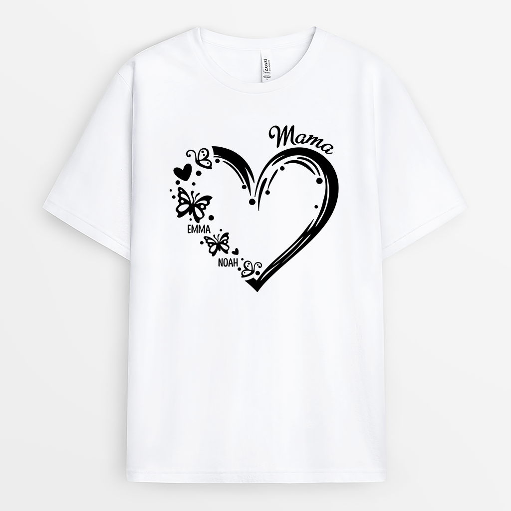 2240AGE1 personalisiertes mama kinder und das herz t shirt 2240a5c7a