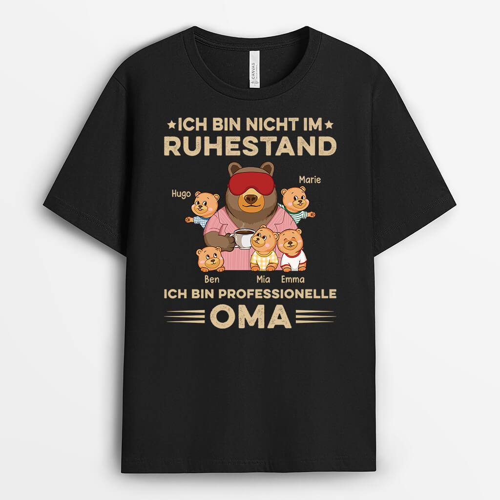 2258AGE2 personalisiertes ich bin nicht im ruhestand ich bin ein professioneller opa t shirt