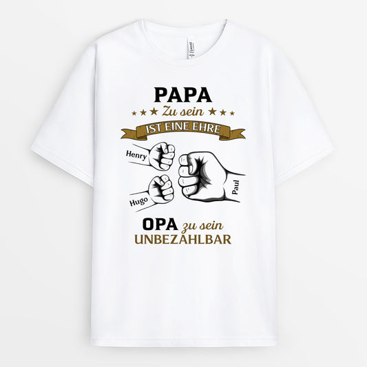 2268AGE1 personalisiertes papa zu sein ist eine ehre opa zu sein unbezahlbar t shirt 2268a388b