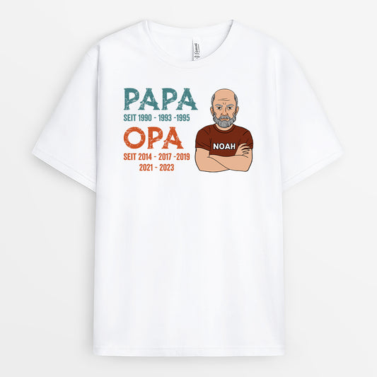 2285AGE1 personalisiertes papa seit mehreren jahren t shirt 2285a688b