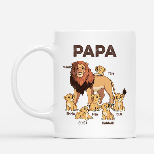 2325MGE1 personalisierte papa lowe und seine lowenkinder tasse_b4325435 e65e 433a 84b2 b160d0ef9c62