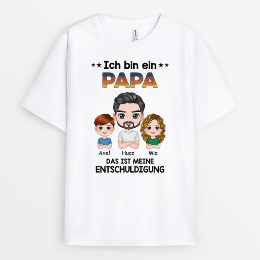 2343AGE1 personalisiertes ich bin papa das ist meine entschuldigung t shirt 2343a9g8b