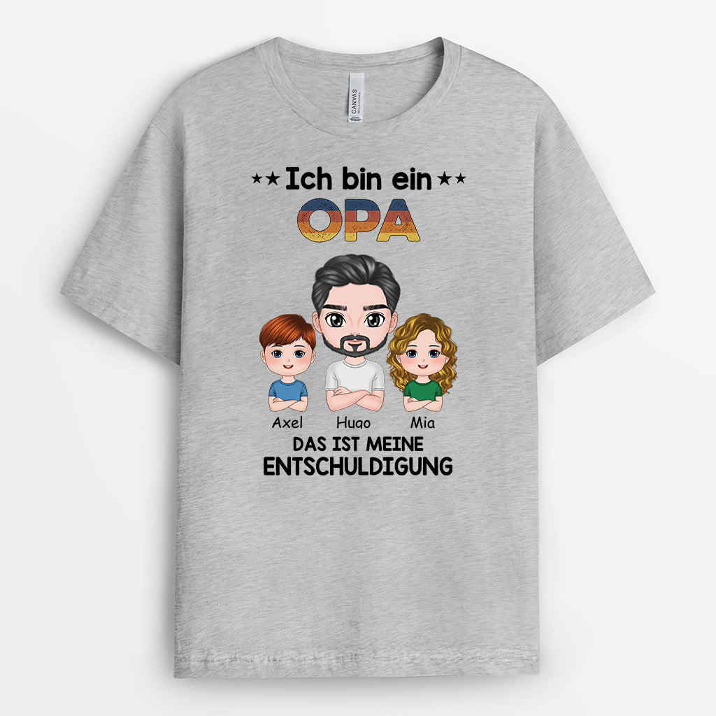 2343AGE2 personalisiertes ich bin papa das ist meine entschuldigung t shirt 2343a9g8b