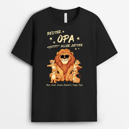 2372AGE1 personalisiertes bester lowen papa aller zeiten t shirt 2372a9a7b