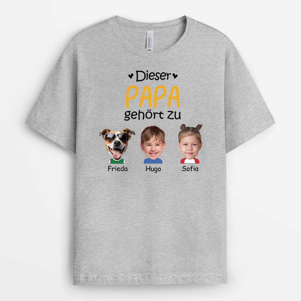 2412AGE2 personalisiertes dieser papa opa gehort zu t shirt 2412a5a7b