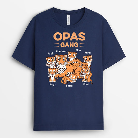 2422AGE2 personalisiertes papas opas bande tiger t shirt 2422a9g8b