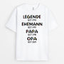 2425AGE1 personalisiertes legende ehemann papa opa seit t shirt
